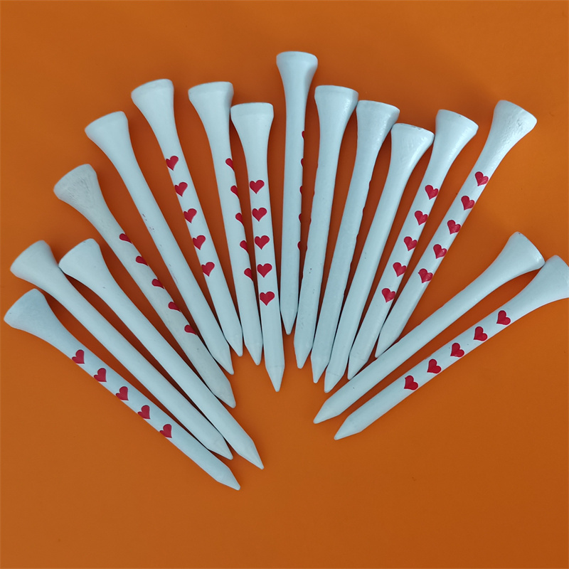 Hot sale printed logo wood golf tees