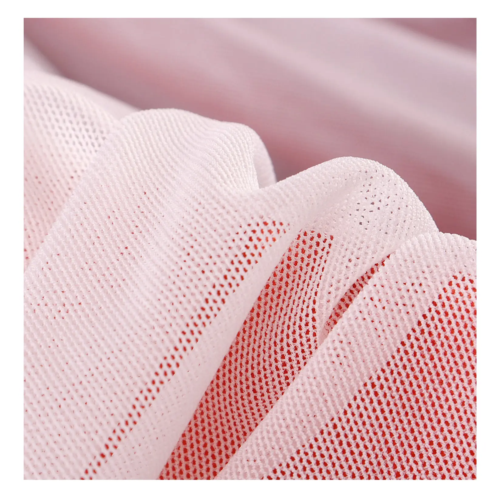 Hot Sale White Color Skin Tone Spandex Nylon 4 Ways Stretch Power Mesh Tulle Fabric For Fashion Cloth