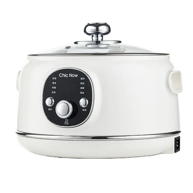 Kichen 300W 220V Multifunction LCD Panel Stewing Soups Pot 1.8L 0.35L Two Types Cups Ceramic Electric Slow Cooker