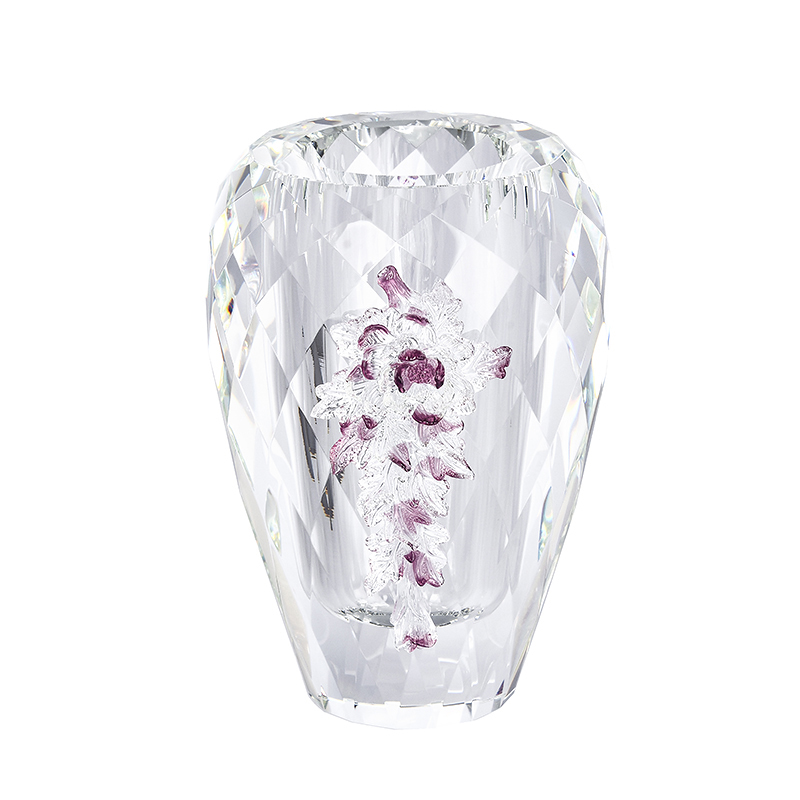 Handmade Nordic Style Luxury Big Crystal Glass Clear Flower Vase for Home Decor