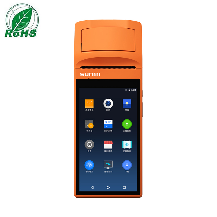 Портативный bluetooth 5 дюймов android pos терминал pos