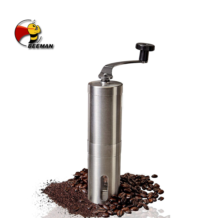 Beeman Professional Home Stainless Steel Adjustable Manual Mini Coffee Bean Grinder Mill