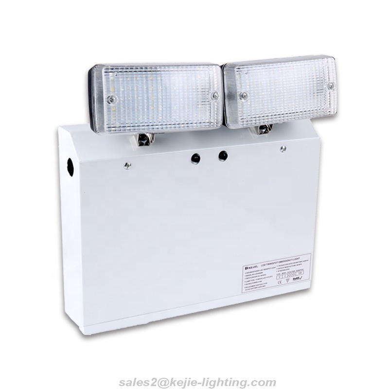 2X3W LED аварийное освещение с двумя точками, аварийное освещение с 3 часами резервного копирования