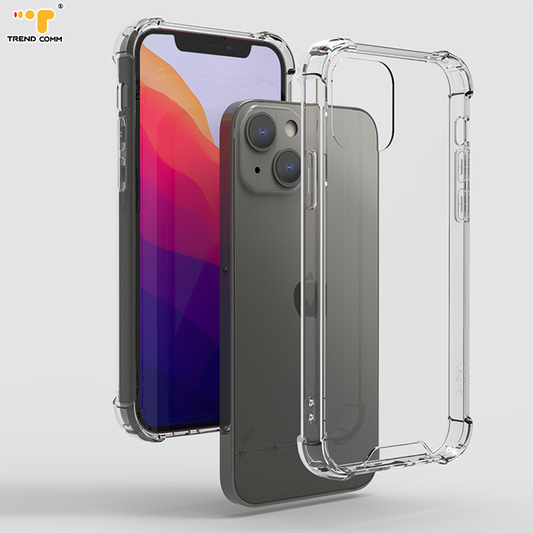 For iPhone 13 Transparent Cases Cover TPU Acrylic Mobile Phone Clear For iPhone Case Shockproof
