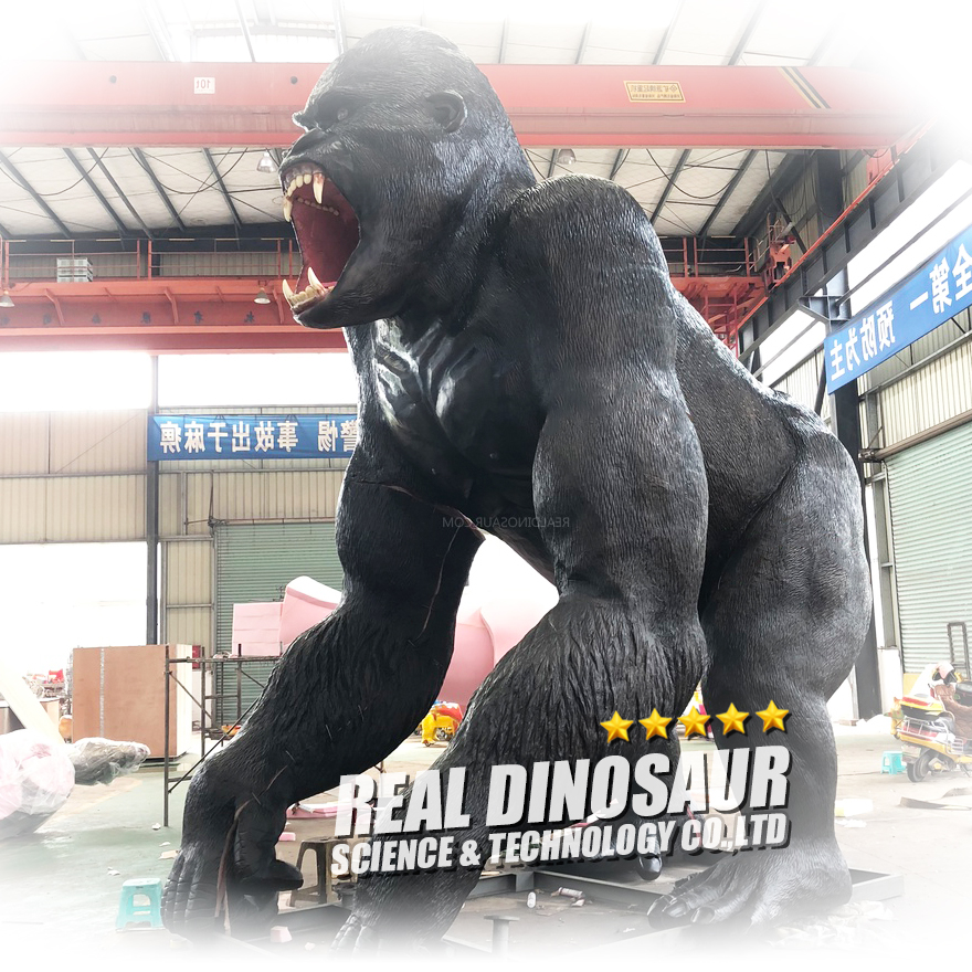 Тематический парк в натуральную величину роботизированное животное King Kong