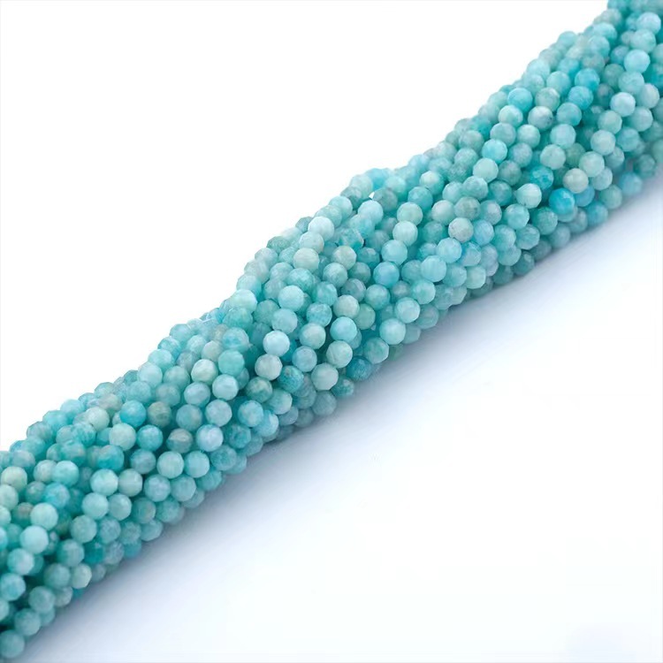 Faceted Cut Nature Stone Bead Jewelry Making amazonitization stone beads