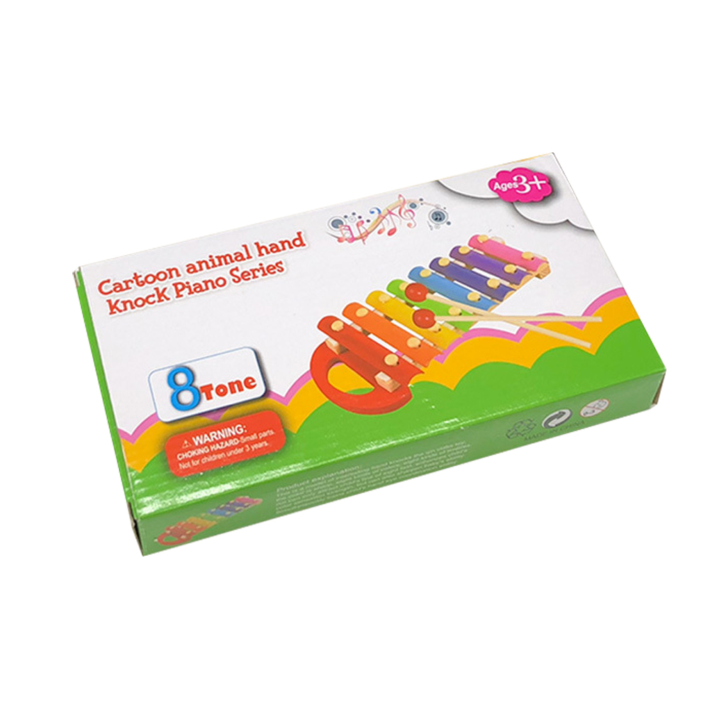 Amazon Hot Sell Fine Quality Colorful Musical Toy Guoqin Octave Portable Wooden Piano For Kids