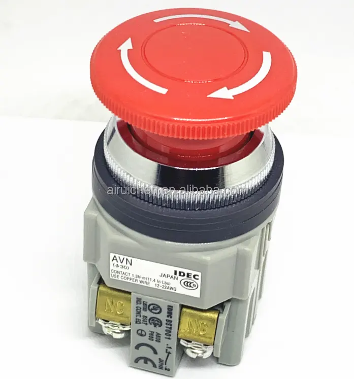 Hot selling Switch Pushlock AVN311NR Emergency Stop Switches IDEC