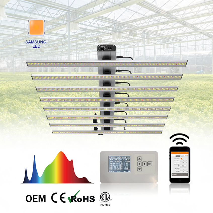 hydroponic greenhouse 1000w full spectrum bar uv ir industrial commercial led plant growth led lamps for greenhouse garden