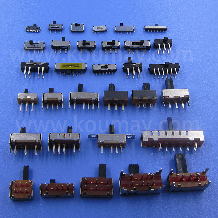 Мини-переключатели SMT/SMD, вертикальные переключатели слайдов, горизонтальные переключатели слайдов