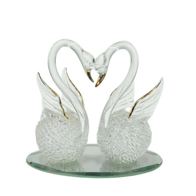 OEM хрустальные ручные стеклянные Лебеди для свадебного декора