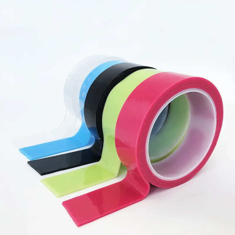 Wholesale Custom Sticky Adhesive Tape Colorful Adhesive Double Sided Reusable Nano Tape