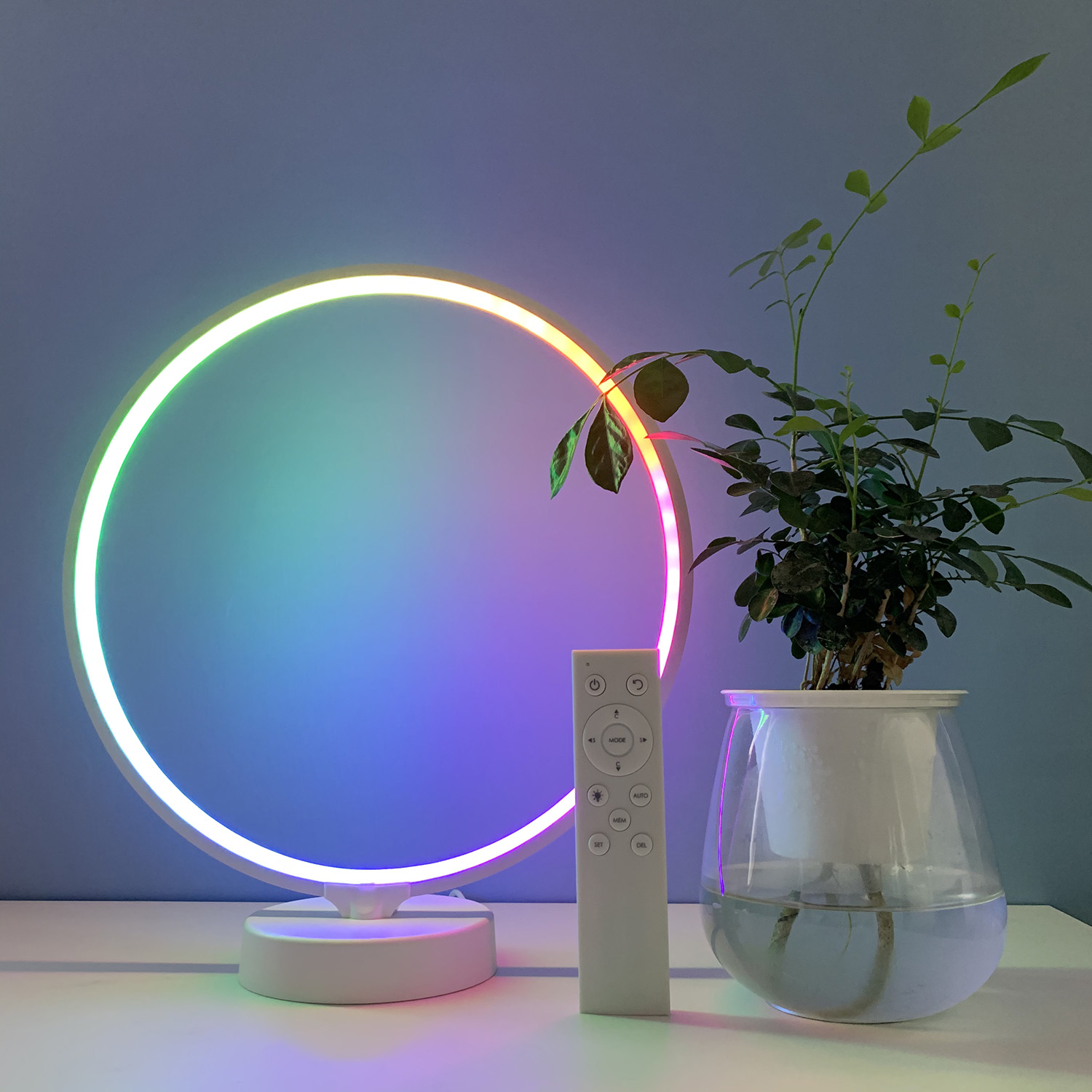 Multi Color Changing Circle Lamp Table Light Remote Controlled lamp Reading Lamp For Table