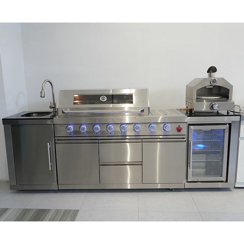 Residential Kitchen Cabinets Stainless steel Lacquer Kitchen Smart Kitchen Cabinets For Outdoor