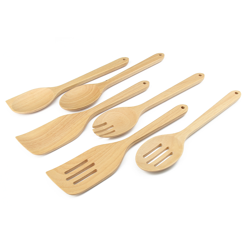 Customized Kitchen Cooking Utensils Wooden Spatula Spoon Turner Wood Cooking Tools Cookware Sets For Nonstick Pots