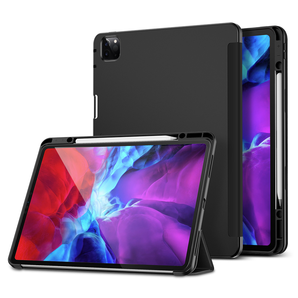 Чехол ESR для iPad Pro 12,9 дюйма, Чехол для iPad Pro 2020 и 2018 с отскоком, мягкая гибкая задняя крышка из ТПУ с функцией автоматического сна/пробуждения