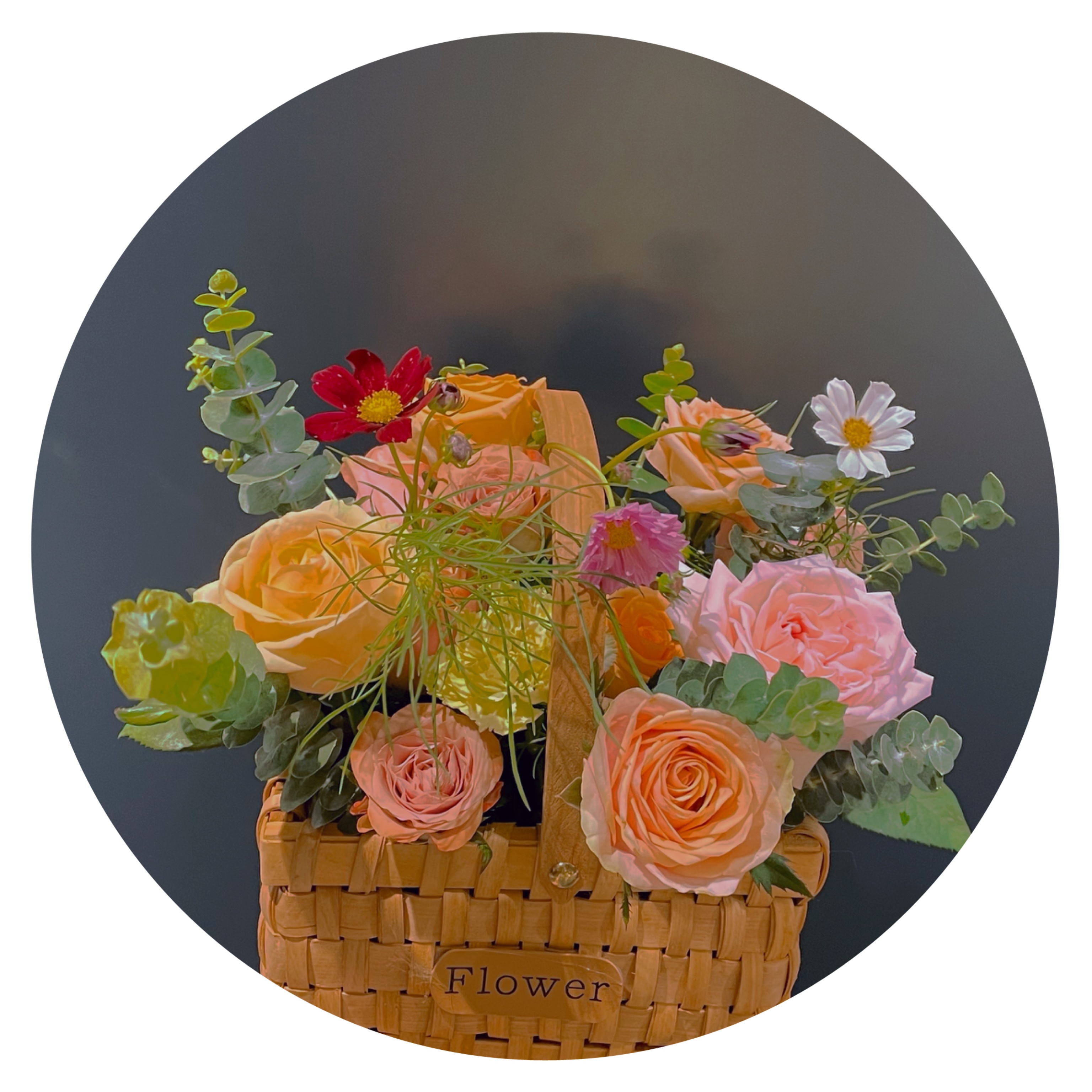 Yuhuiting flower natural style retro flower basket