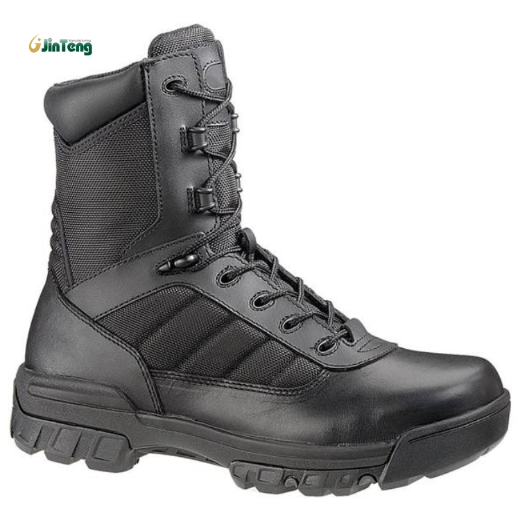 Men's Leather and nylon Upper 8 inch military uniform Tactical gear Sport outdoor Side-Zip work Boots