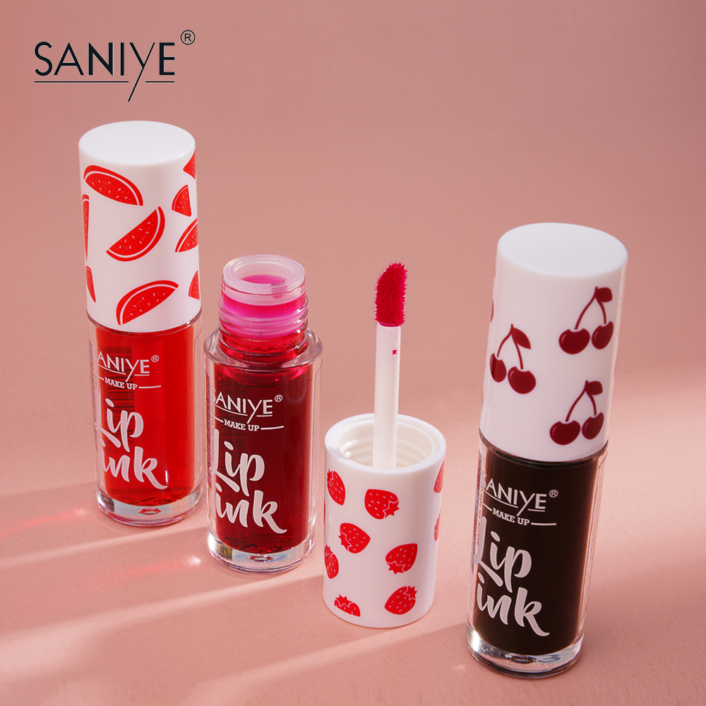 Saniye с фруктовым вкусом, красное тонированное масло для губ, оптовая продажа, красивый нюдовый блеск для губ, новая блестящая розовая блестящая помада с индивидуальным логотипом