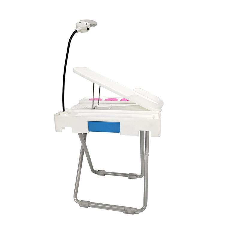 Manufacture Custom Cheap Foldable Nail Table Portable Manicure Nail Furniture Table with LED Light