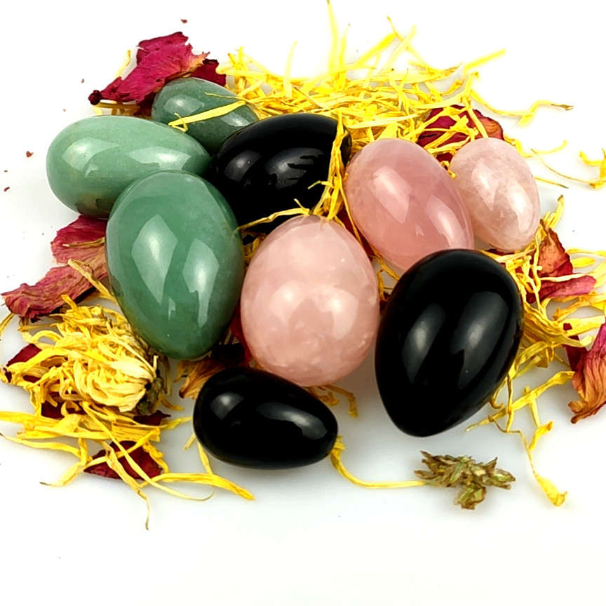 Natural Stone Craft Crystal Kegel Exercise Yoni Eggs Green Aventurine Yoni Egg for Tightening Vagina