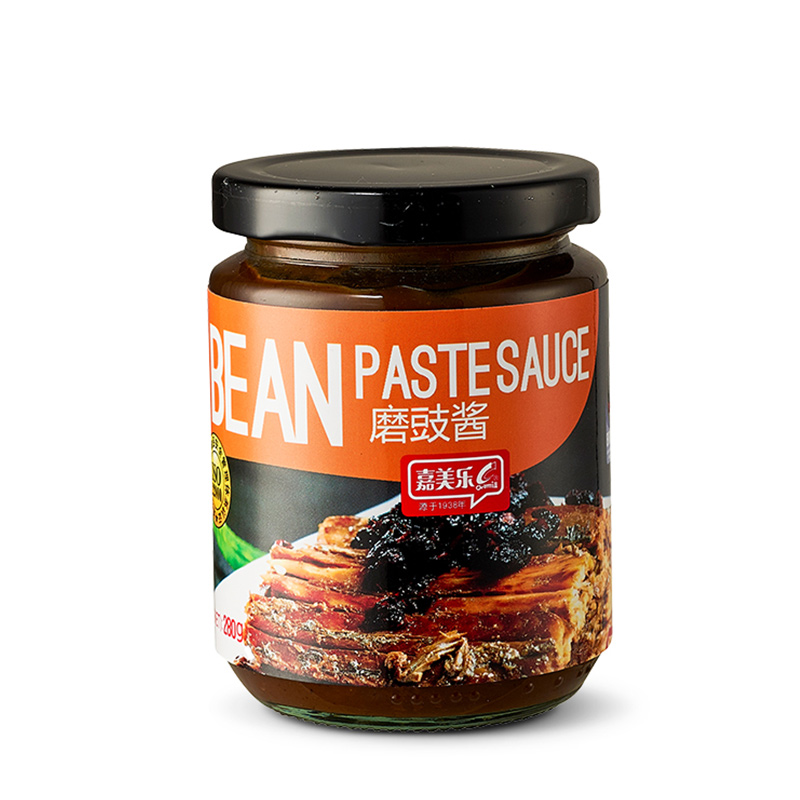 Chinese halal food seasoning sauce 280g glass bottle of black bean chili paste sauce