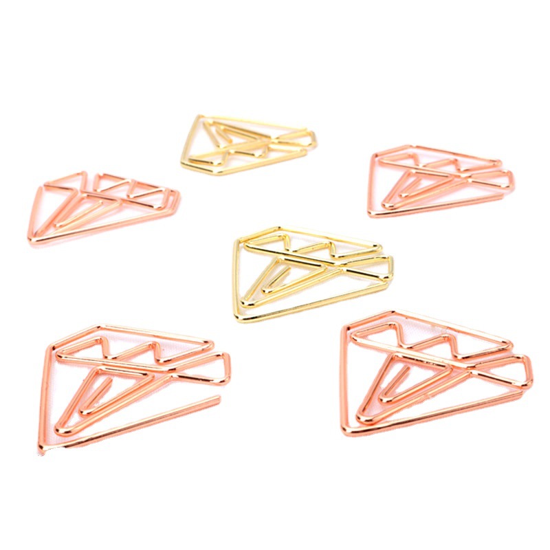 Creative metal paper clips 8 pack cute student pins office learning materials bookmark paper clip