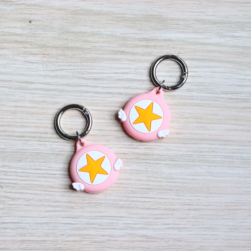 For AirTag Case Hot Newest Soft Silicone Cartoon Adorable Sailor Moon Design Anti-Lost Full-Protect for Apple Airtag With Holder