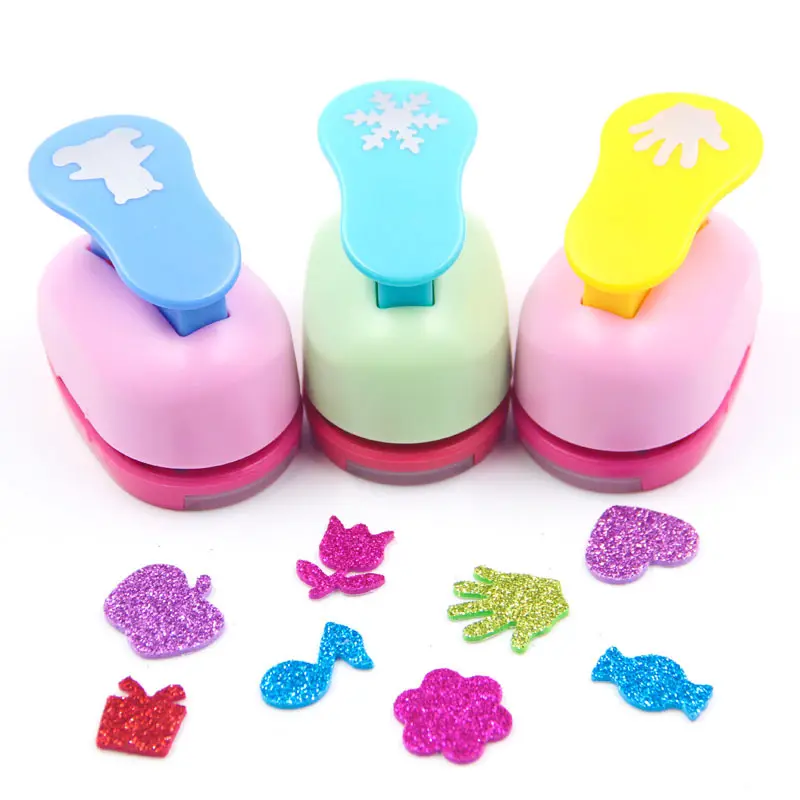 Colorful Kids Craft Punch Mini craft punch Die Cut Shape Punch For Paper Cardstock EVA Foam Craft Puncher Set