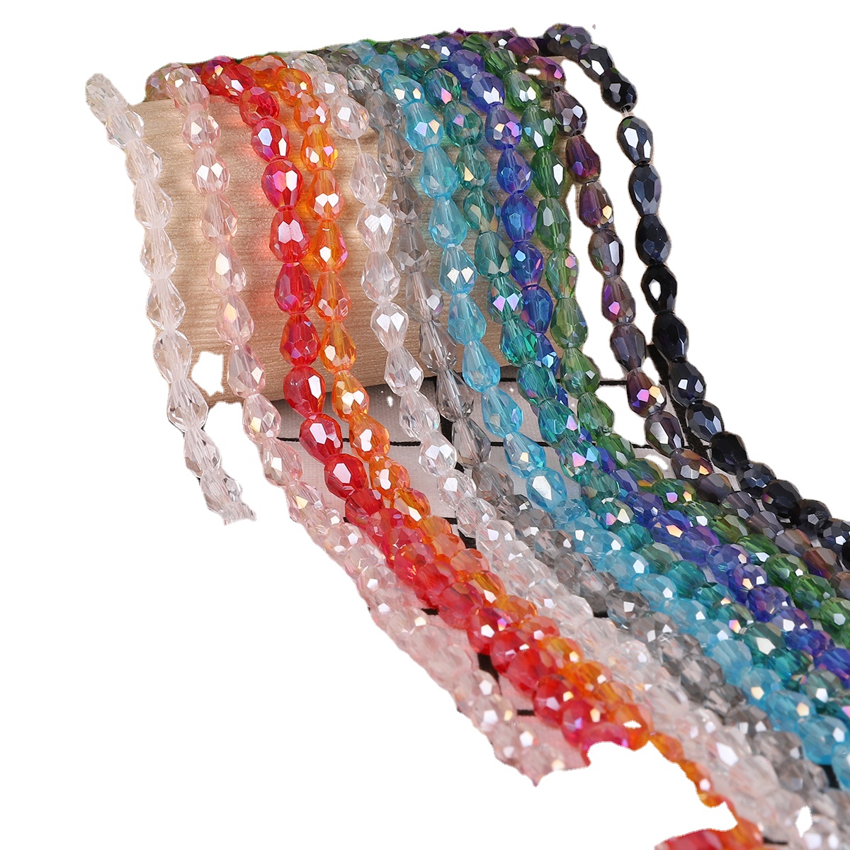 BBA087 New Arrive 70pcs 5x7mm Teardrop Drop shape Crystal Beads Spacer Beads For DIY Jewelry Crafts Sewing Clothing Accessories