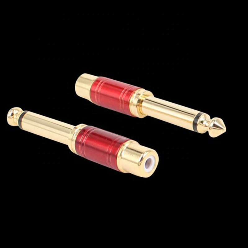 audio adapter 6.35mm Male to RCA Female adapter