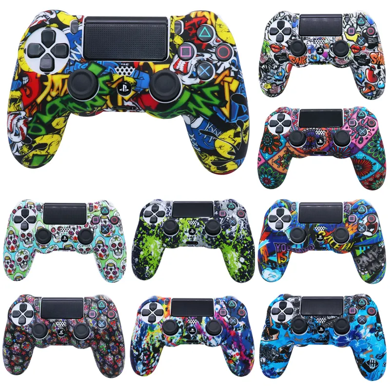 Factory Customized Soft Silicone Protective Case for PS4 Controller Skin Multicolor Joystick Gaming Gamepad for PlayStation 4