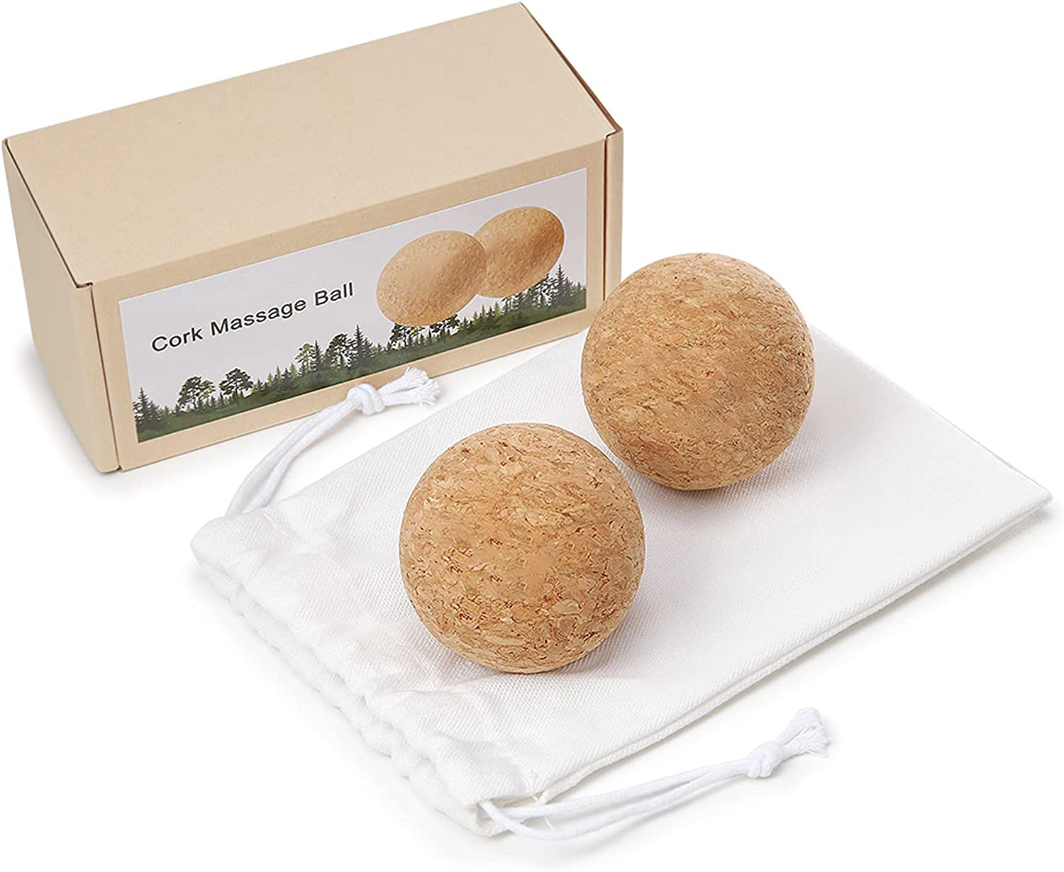 Wholesale High Quality Single Durable Natural Cork Balls Massage for Muscle Relief