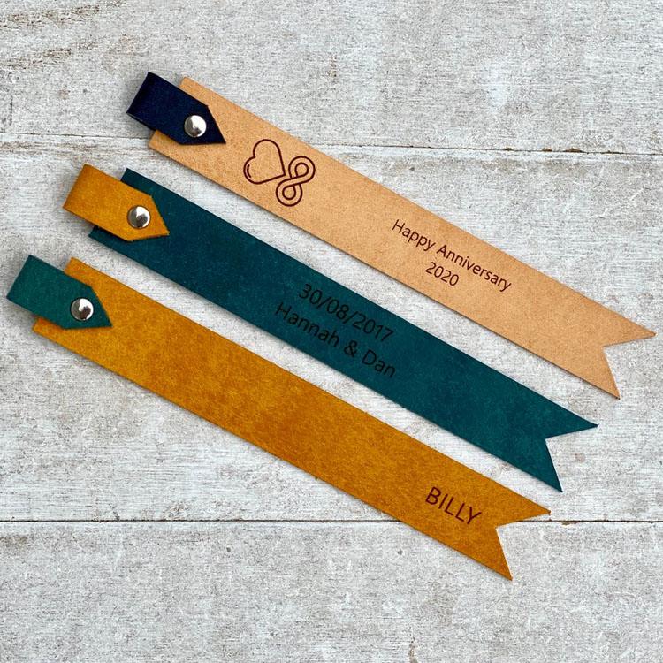 Promotional Personalized PU Leather Bookmark with Custom Logo
