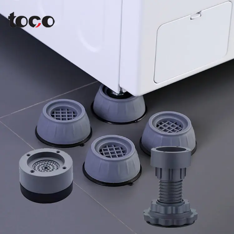 Toco 4pcs Supports Anti Vibration Shock Slip Washing Machine Feet Pads Raise Height