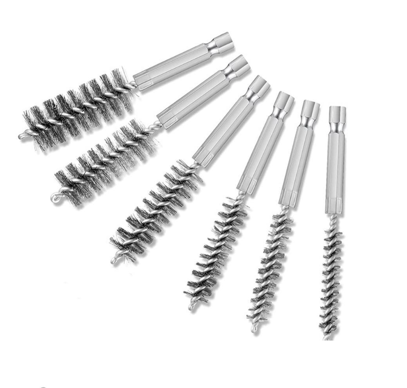 TDF Wire Tube Cleaning Brush Machinery Paint Remover Rust Cleaner Metal Handle Chimney Washing Polishing Tools