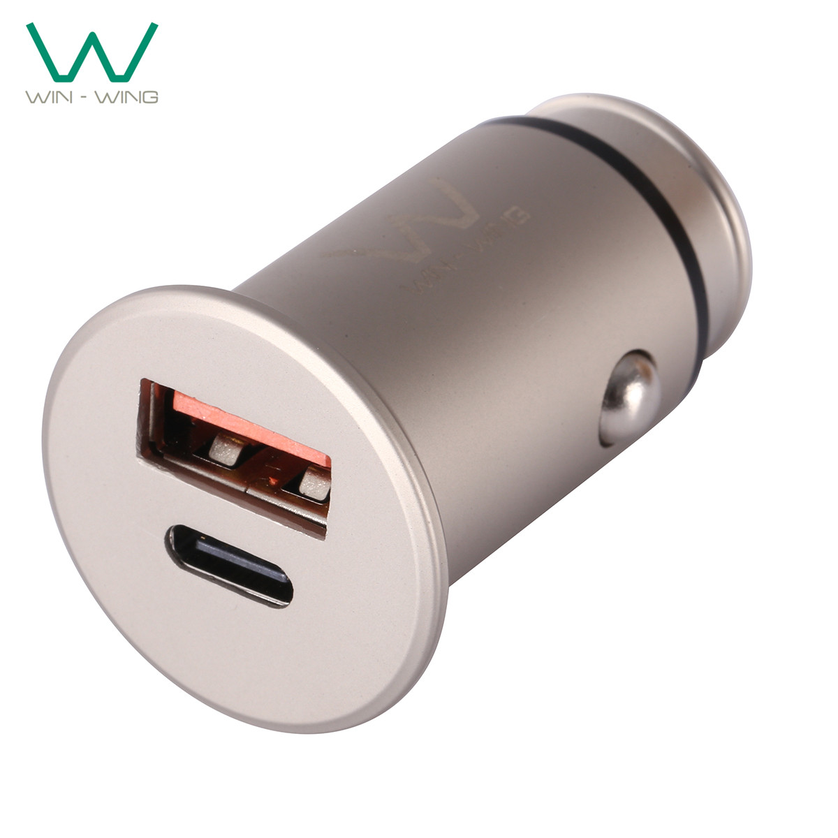 Двойное автомобильное зарядное устройство USB C USB A 30 Вт PD зарядное устройство