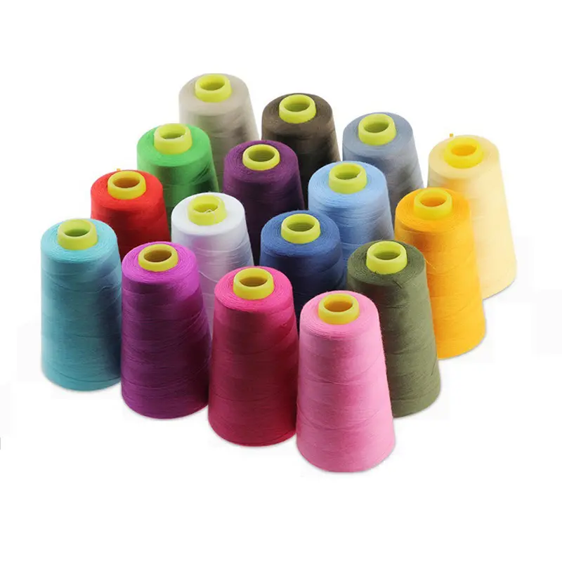 High Tenacity Custom Colors White Black Polyester Spun Sewing Thread Roll 40/2 for Garment Accessories