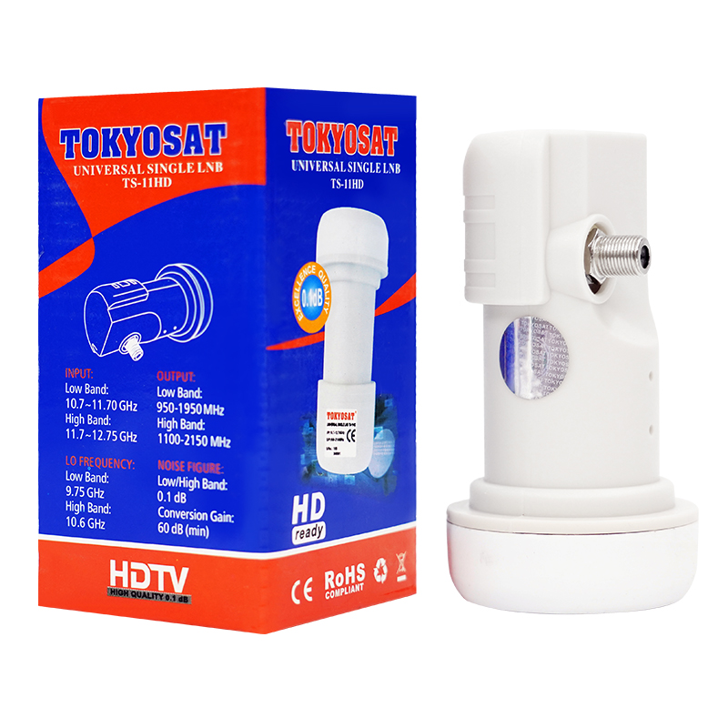 TOKYOSAT TS-11HD factory price  Ku Band Universalinsat 5g lnb  multi  holder dubbel astra