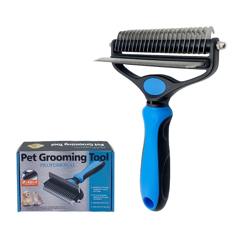 Cat Dog Pet Supplies Sided Dematting Hair Brush Tool Dog Grooming Comb pet hair remover
