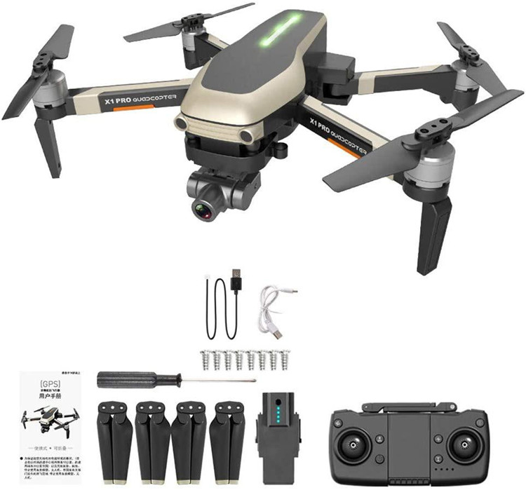 Gps 5g Wifi Fpv Бесщеточный складной Rc Selfie Drone 4k камера