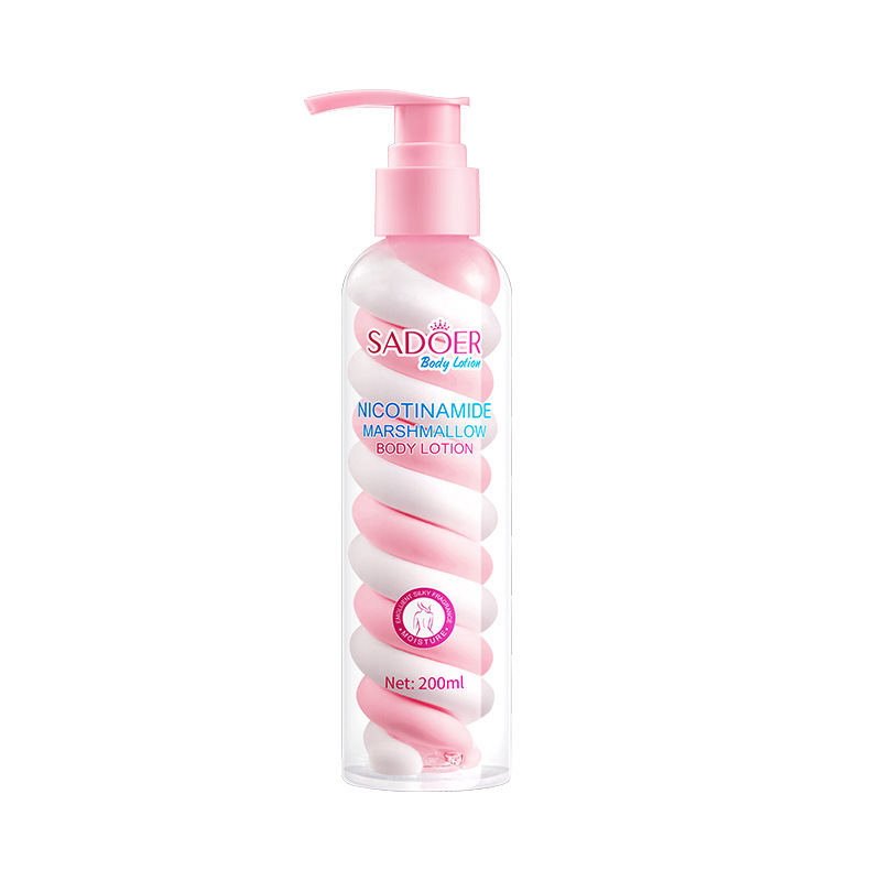 New Arrival SADOER 200g Body Care Moisturizing Hydrating Niacinamide Marshmallow Body Lotion
