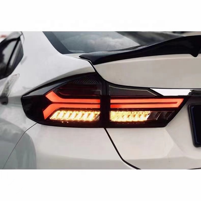 4 функции модификации задний фонарь для HONDA City 2014-2016 Светодиодные ДХО аксессуары задний бампер световая крышка отражатель корпус комплекты автозапчастей