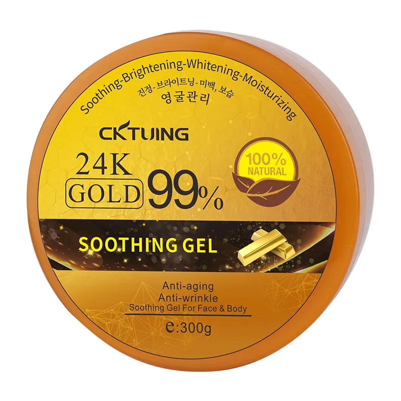 Newly 99% Moisture Content 24k Gold Soothing Gel For Body OEM Available