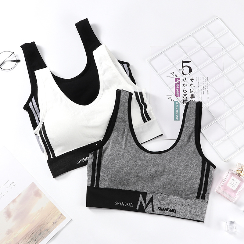 Sleeveless Crop Camisole Tank Tops Sport Bra Seamless Cami Workout Shirts With Built Bra For Women
