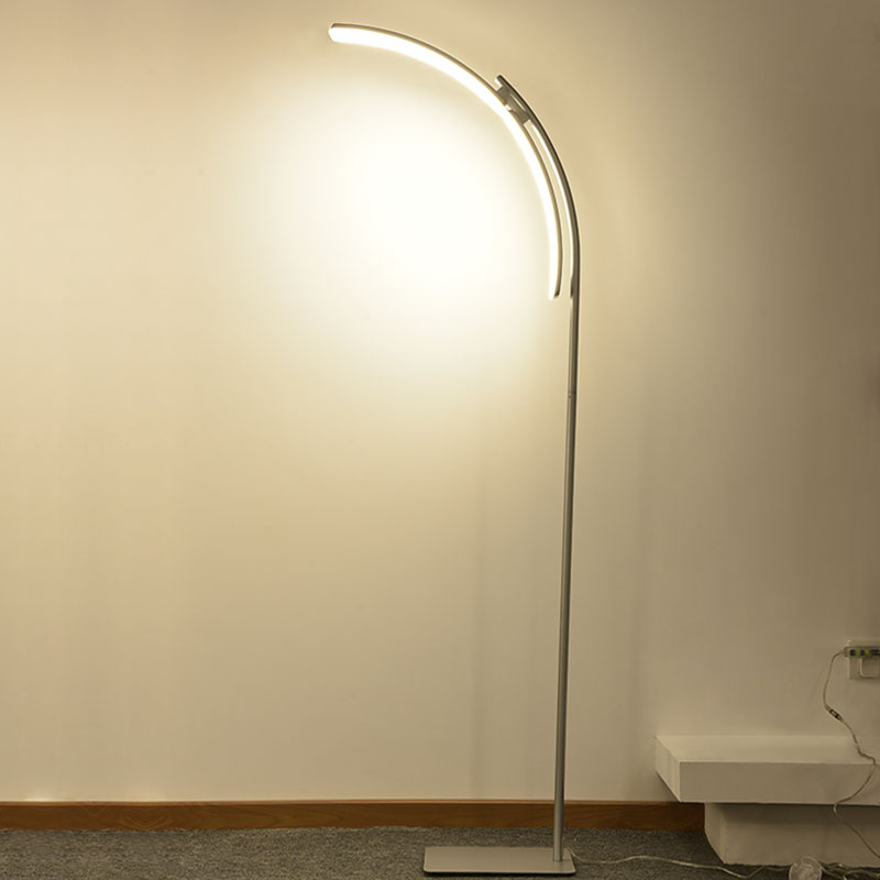 Высокое качество украшения обеденная Пол Свет Гостиная SMD led Пол алюминий Главная галерея Chrome торшеры