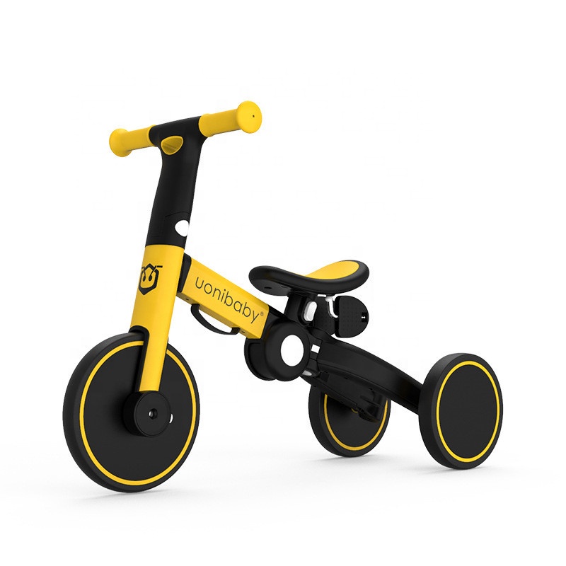 Uonibaby 4-in-1 children's pedal tricycle with push rod two-wheel balance without pedal children balancing car
