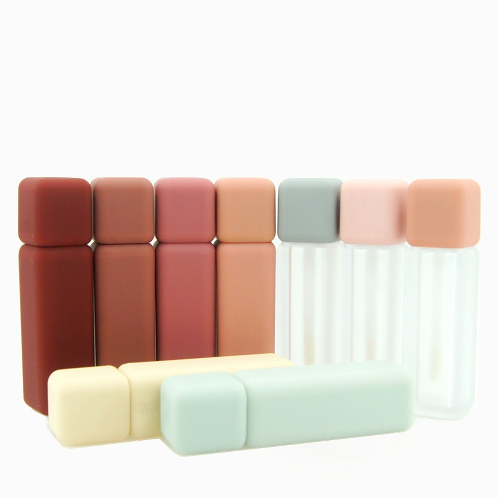 multicolor rubber paint heavy matte texture labial enamel tube white lip gloss tube lipstick tube