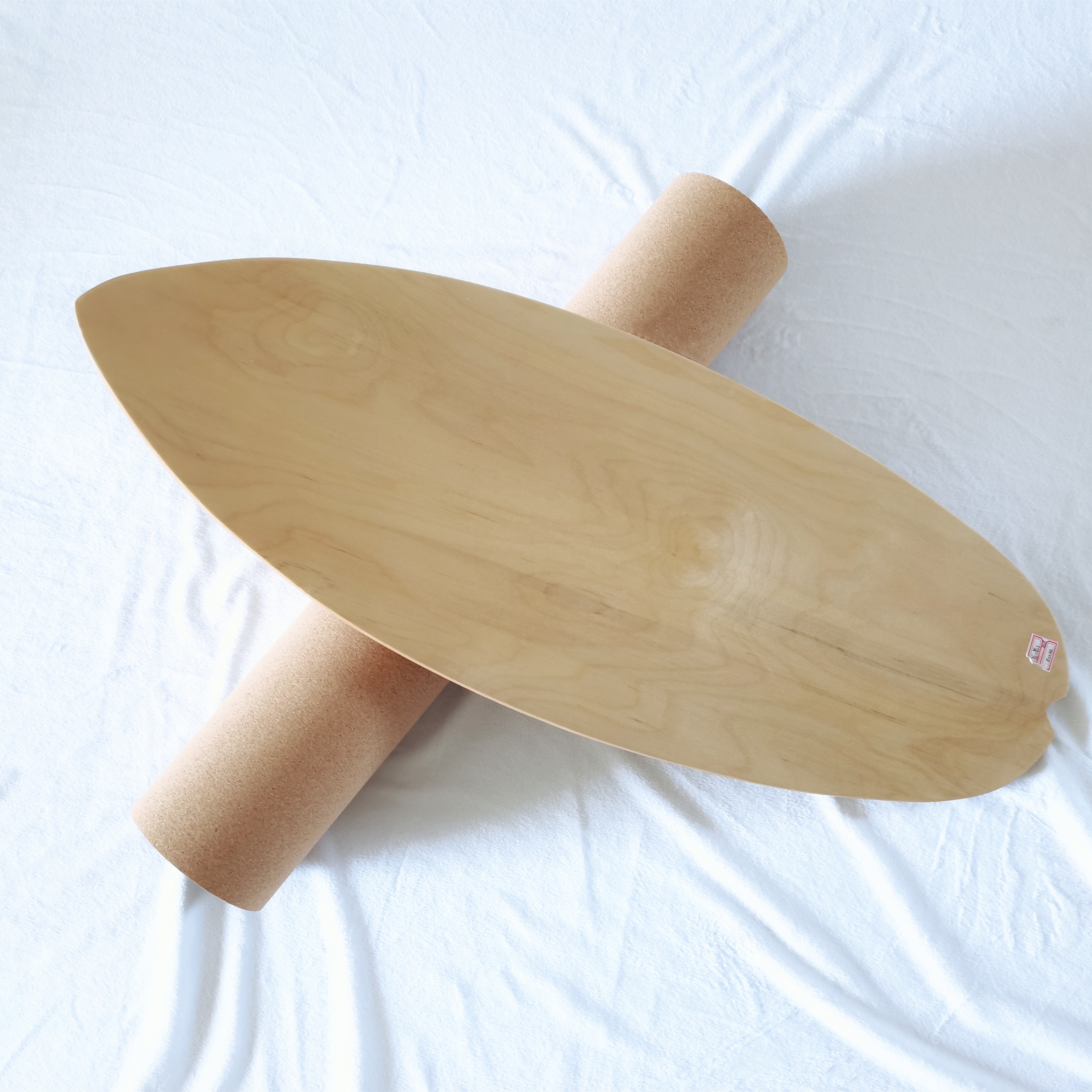 New Fitness maple wooden balance board skateboard training Board with cork roller waist Trainer balance deck
