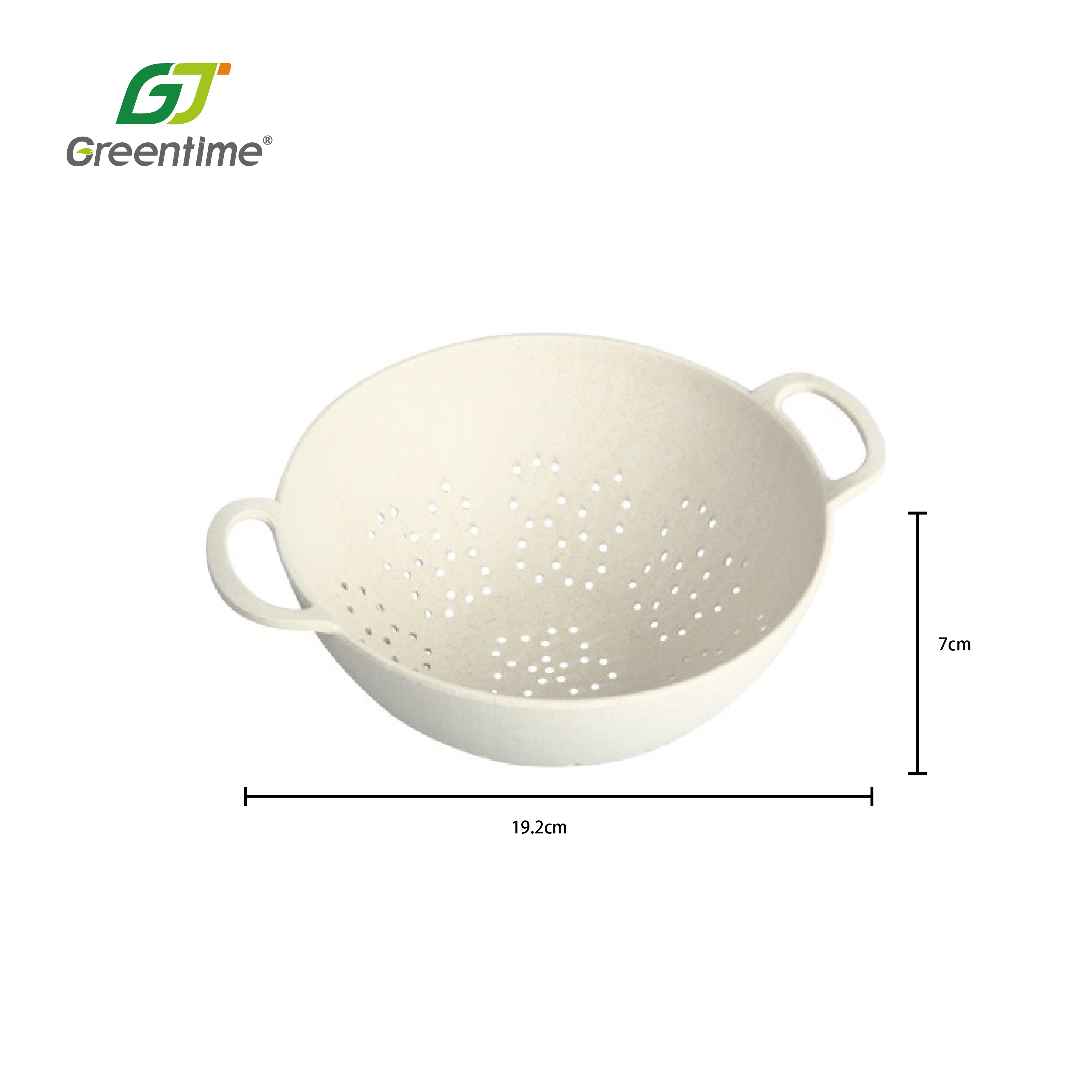 Eco biodegradable bamboo fiber easy-washing customized fruit colored colander with handle